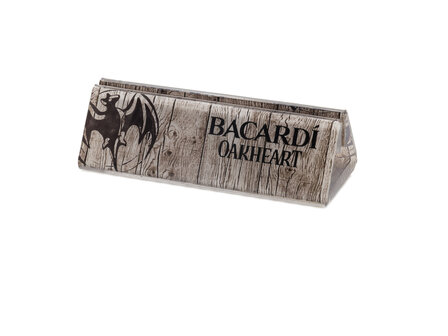 Bacardi Oakheart Menukaarthouder bargadgets.nl
